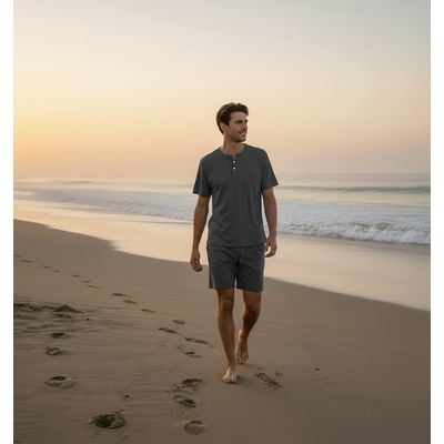 Imagen 2 del producto Set Pijama Corto Hombre 100% Bambú Ultrasuave