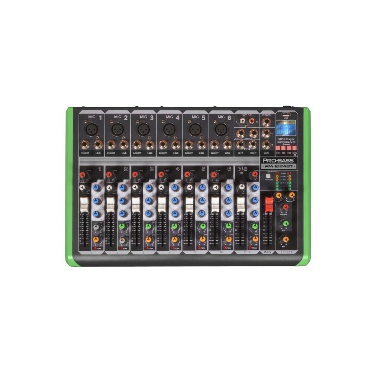 PROBASS - Mixer Analogo Probass PM-1224BT - Verde