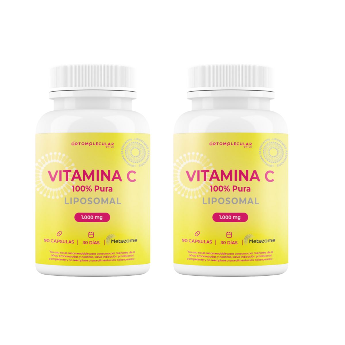 ORTOMOLECULAR - Pack x2 Vitamina C Liposomal 1000mg 90 Capsulas Ortomolecular