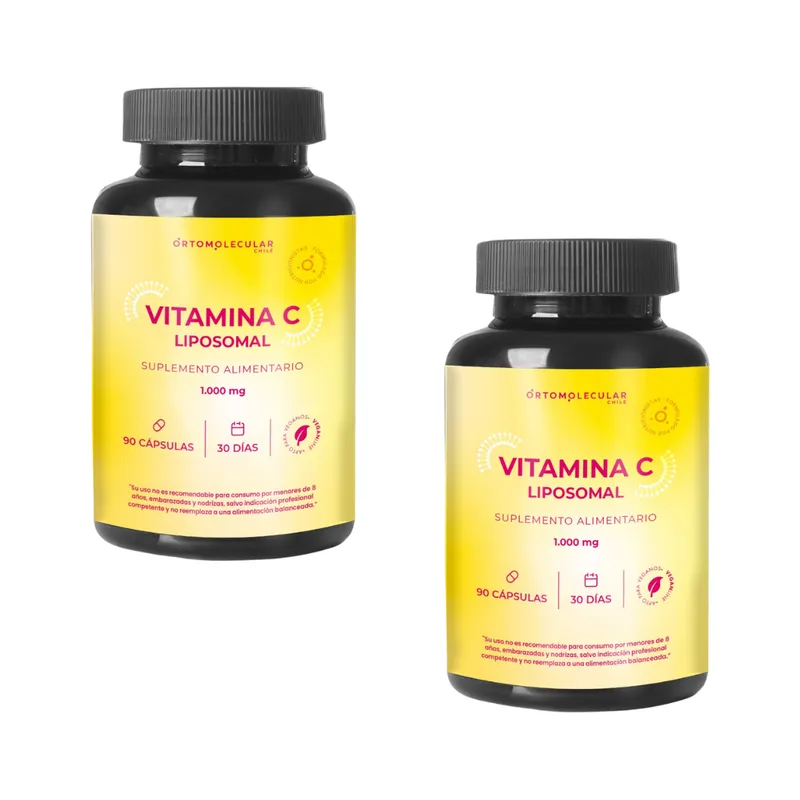 ORTOMOLECULAR - Pack x 2 Vitamina C Liposomal 1000mg 90 Capsulas Ortomolecular
