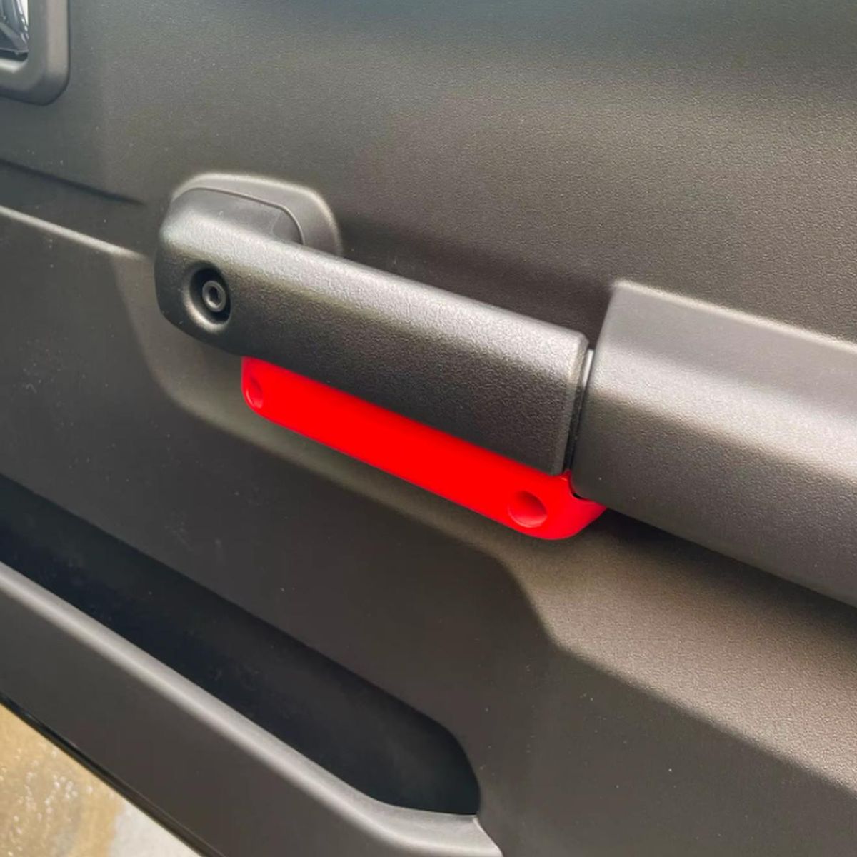GENERICO - Caja De Almacenamiento Manija Puerta Para Suzuki Jimny19+ Soporte Puerta Rojo