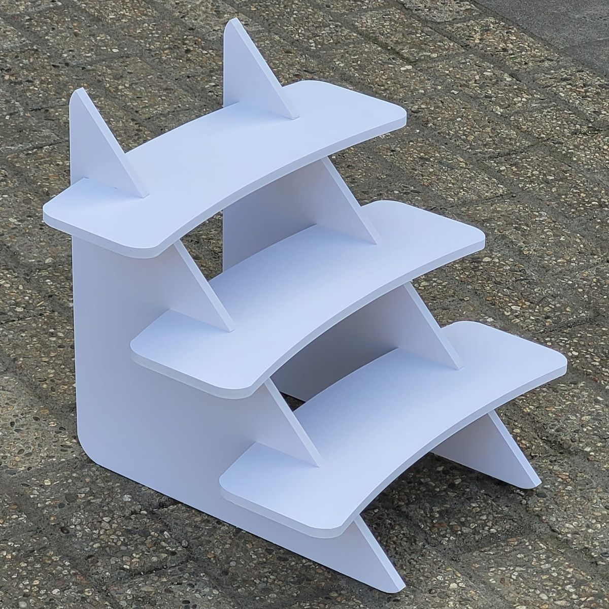 GENERICO - Estante Exhibidor Organizador Blanco 40x40x40 Cm Desarmable Blanco