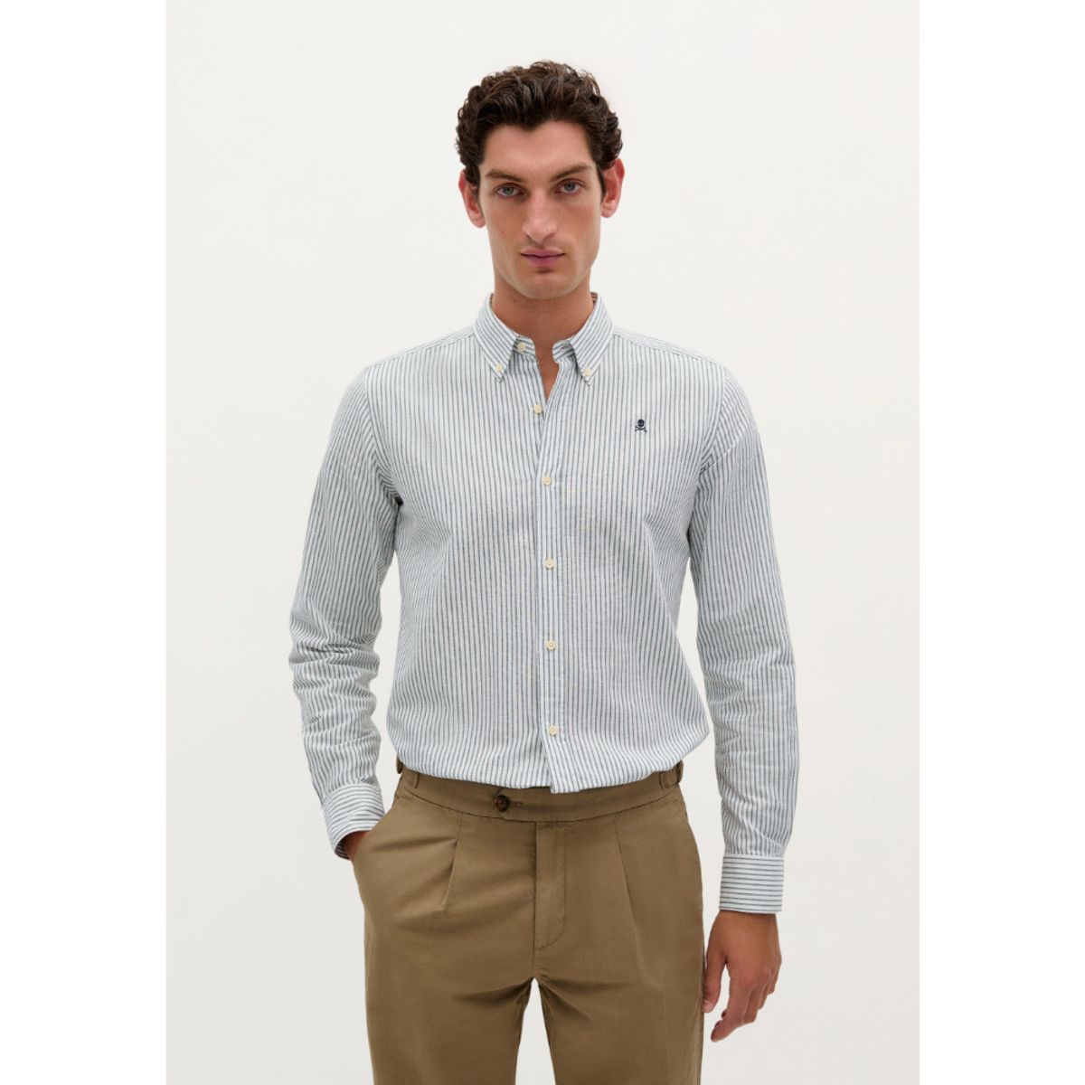 SCALPERS - CAMISA RAYAS CALAVERA CONTRASTE