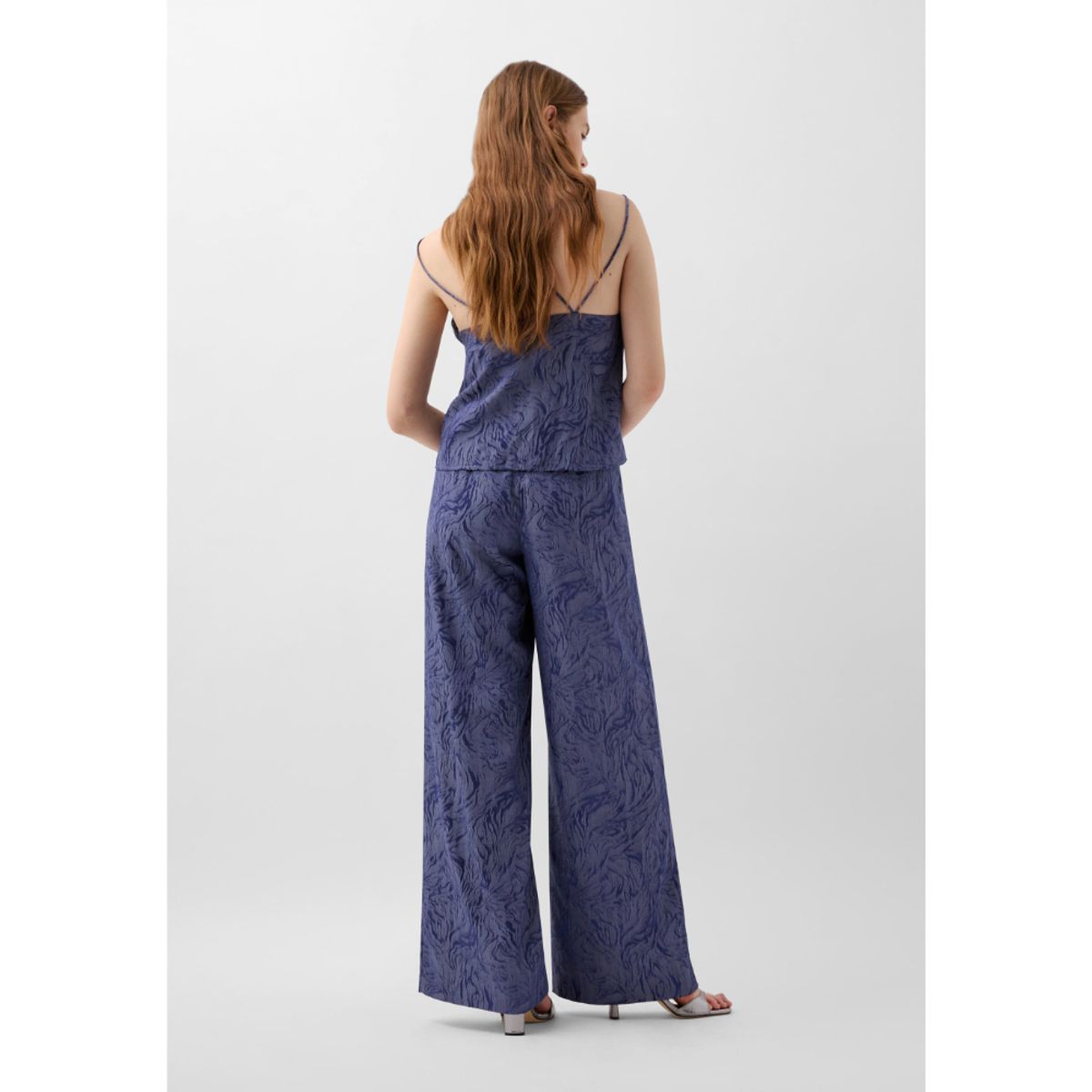 SCALPERS - PANTALÓN JACQUARD AZUL