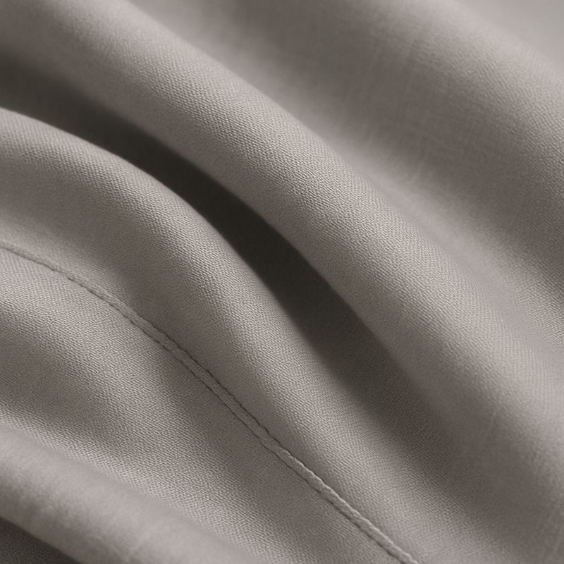 LE NUIT - Sábanas Super King Algodón Egipcio 600 Hilos Gris