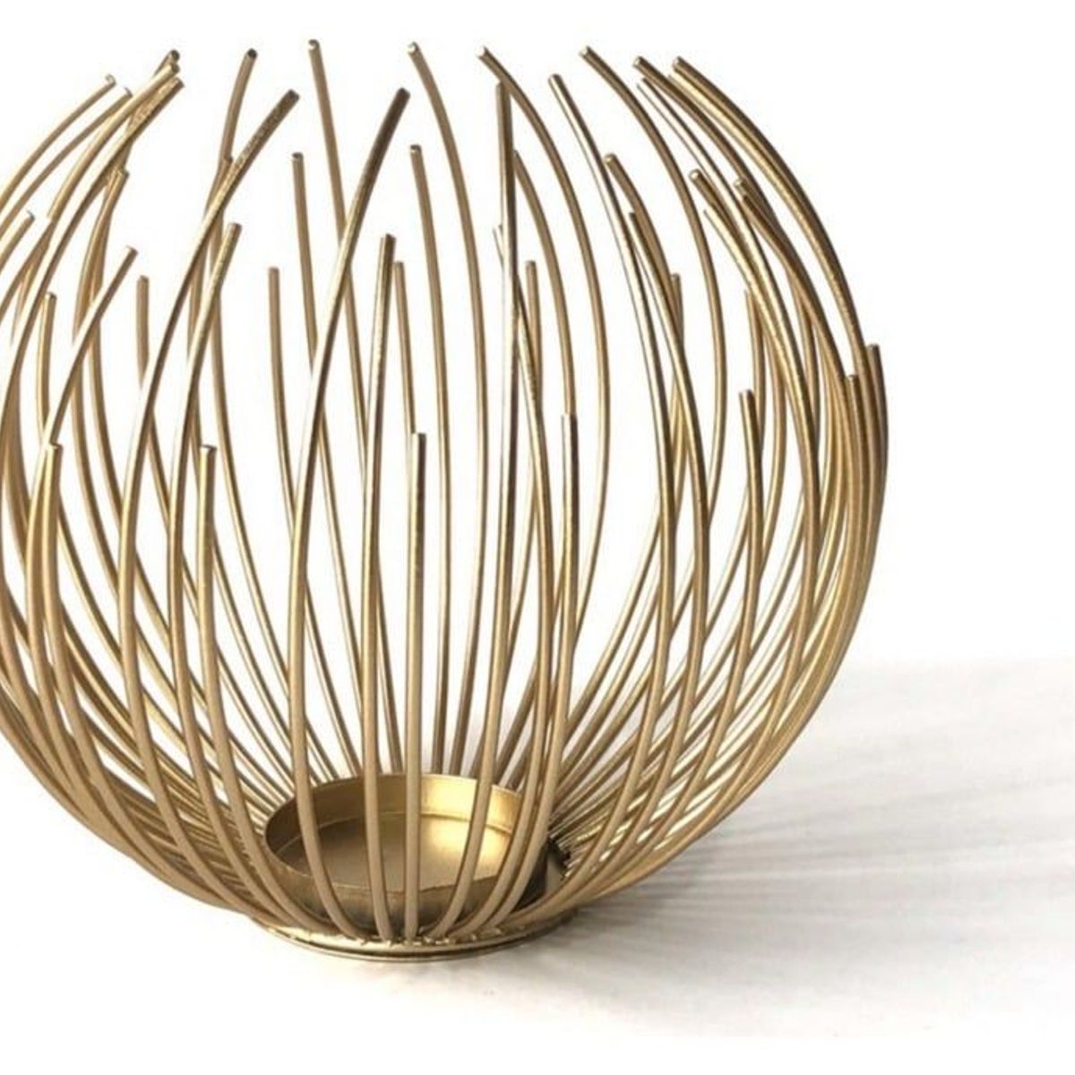 GENERICO - Candelabros Centro Mesa Adorno Decorativo Velas Farol Dorado