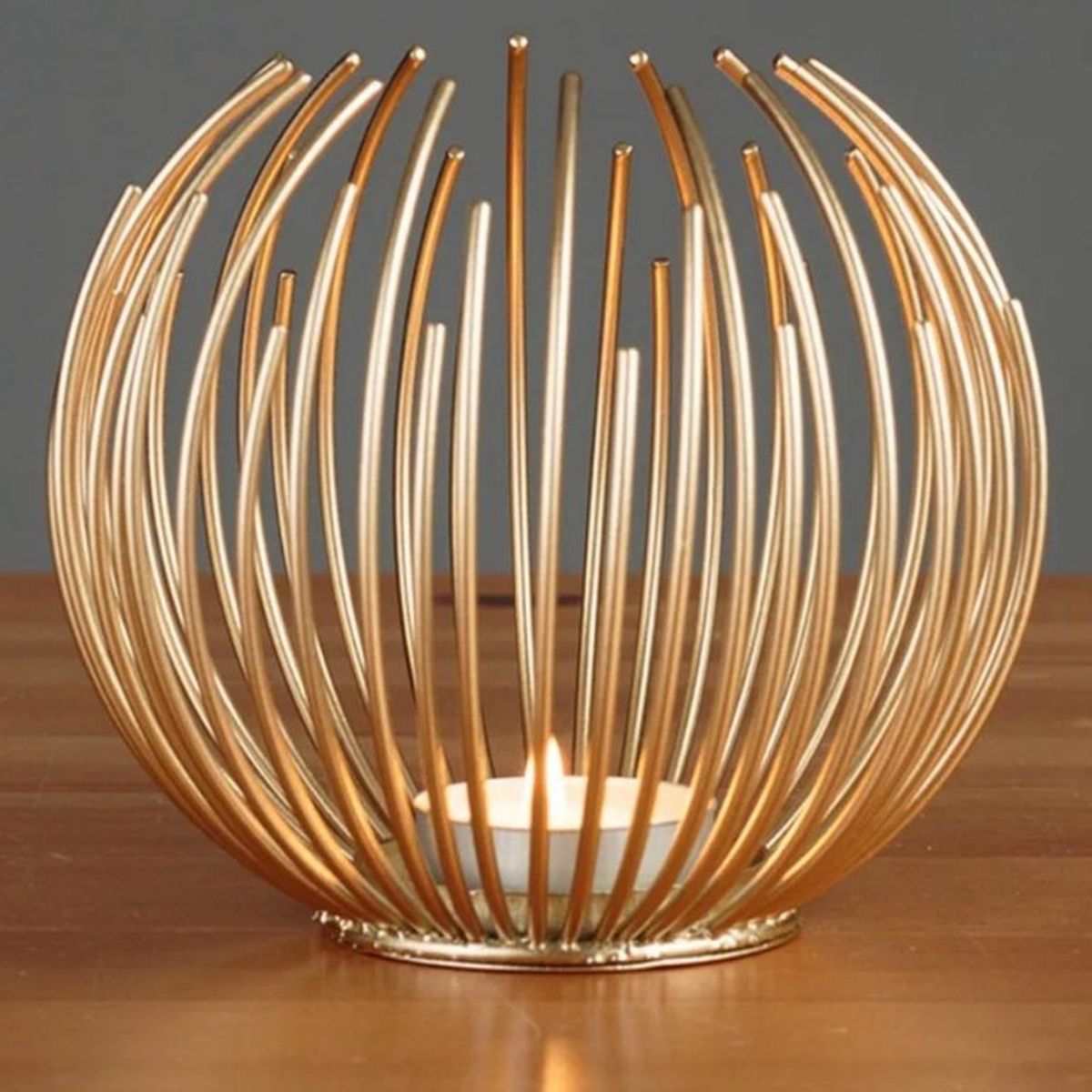 GENERICO - Candelabros Centro Mesa Adorno Decorativo Velas Farol Dorado