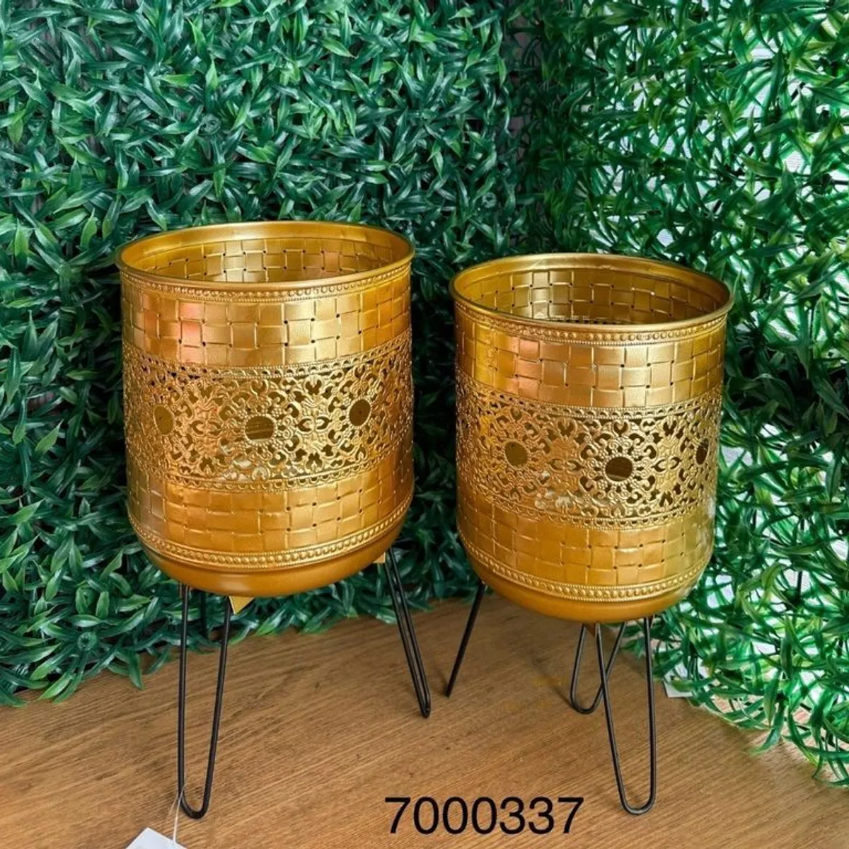 GENERICO - Set 2 Porta Macetero Pedestal Maceta Plantas 17x30cm 15x28cm A2