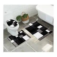GENERICO - Juego De Alfombras De Baño Set De 3 Pcs Antideslizante