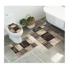 GENERICO - Juego De Alfombras De Baño Set De 3 Pcs Antideslizante