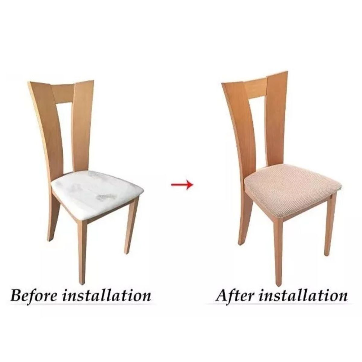 GENERICO - Set De 6 Funda De Asiento Para Silla De Comedor A3