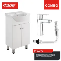 DUSCHY - COMBO MUEBLE BAÑO BLANCO 500X820X430 GRIF ABS KALMAR