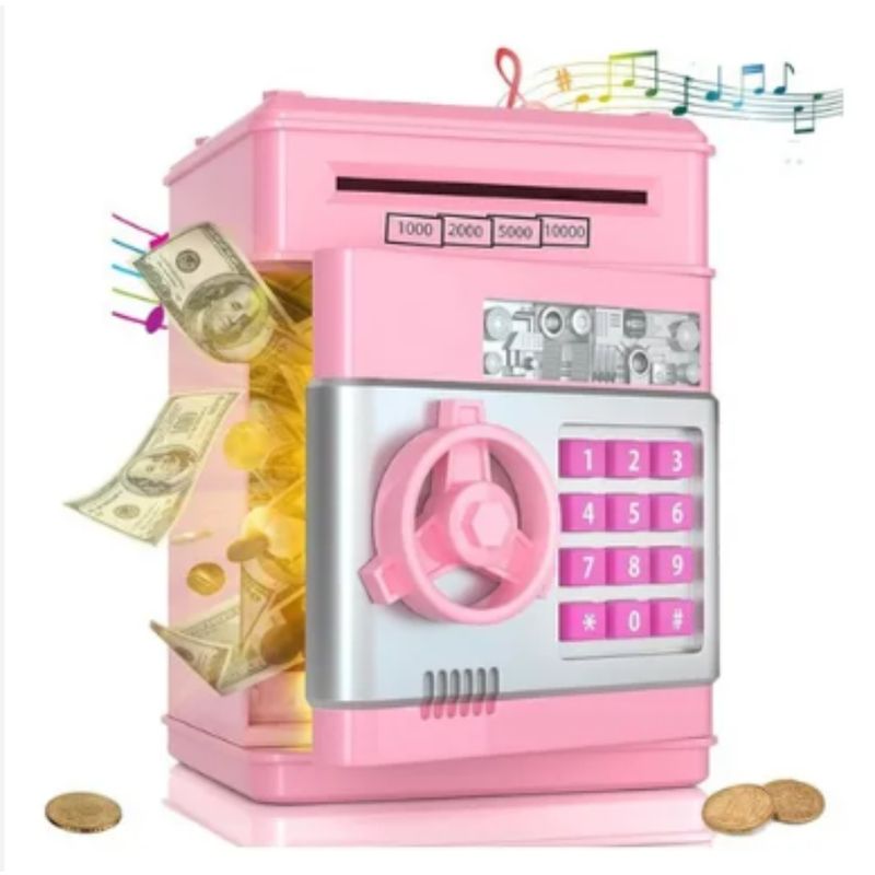 OEM - Alcancía Bóveda Digital Electrónica Automática Niños ROSA