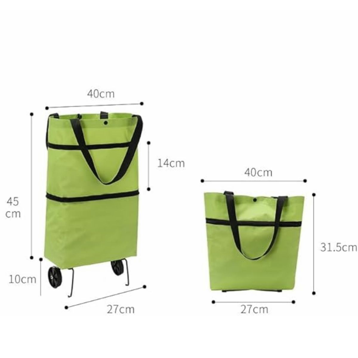 CRUSEC - Carrito De Compras Bolsa Con Ruedas Multiusos Plegable