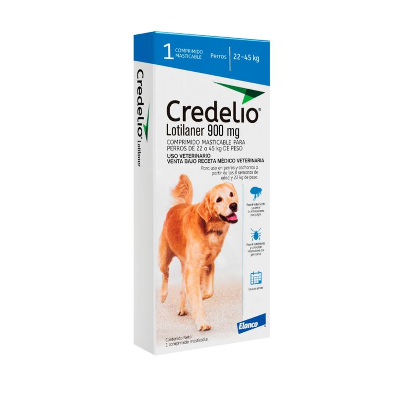 ELANCO - Credelio Antiparasitario 22 a 45 kg 900 mg   1 Comp