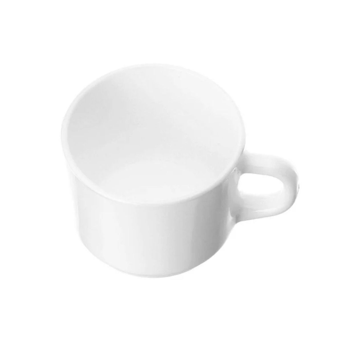 NADIR - Set De 6 Tazas Desayuno Apilable 280mL Opal Vidrio Resistente
