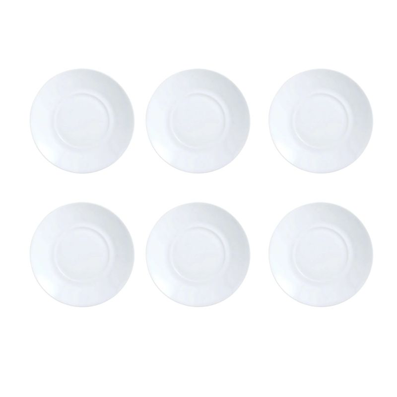 NADIR - Set De 6 Platillos Redondo Opal 16cm Vidrio Resistente