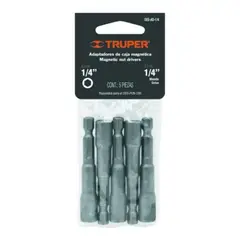 TRUPER - Juego De Adaptadores 14 Punta Magnetica 5 Piezas - Gris
