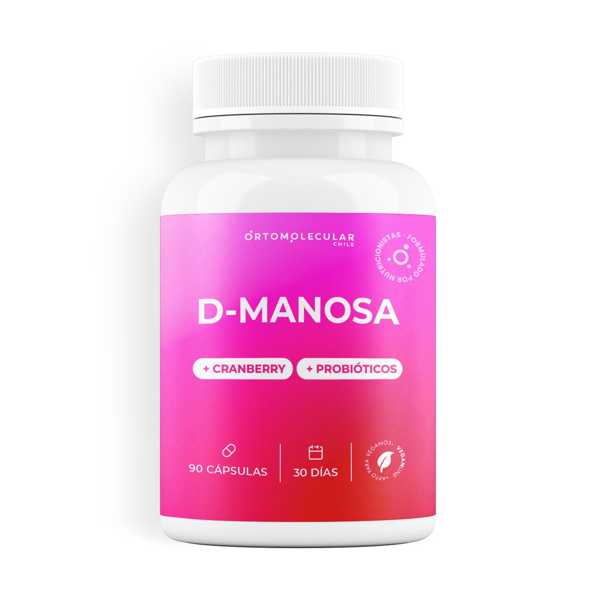 ORTOMOLECULAR - Pack x 2 D Manosa + Cranberry + Probioticos 90 Capsulas Ortomolecular