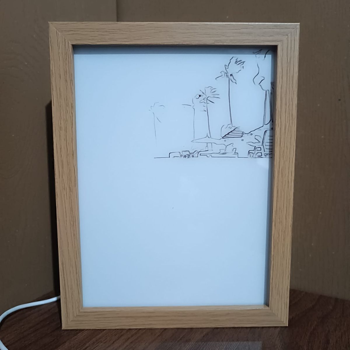 GENERICO - Cuadro Led Playa 23x18cm