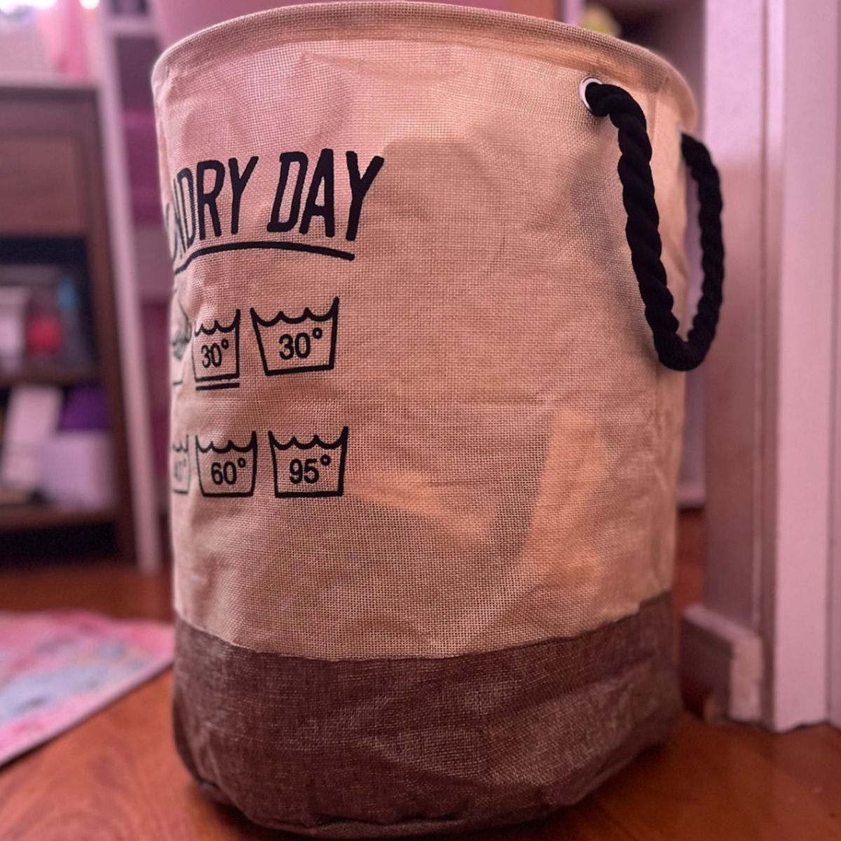 GENERICO - Nueva Cesta Para Ropa De Tela Vintage Minimalista Plegable.