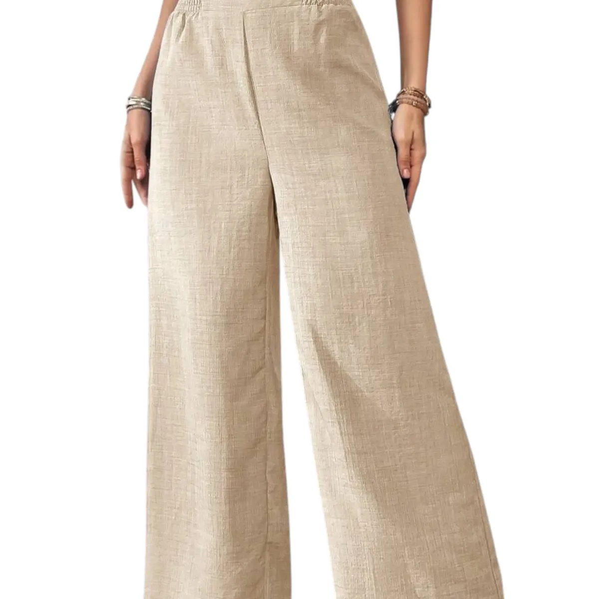 AGW - Pack 3 Pantalones Lino Mujer Colores Surtidos