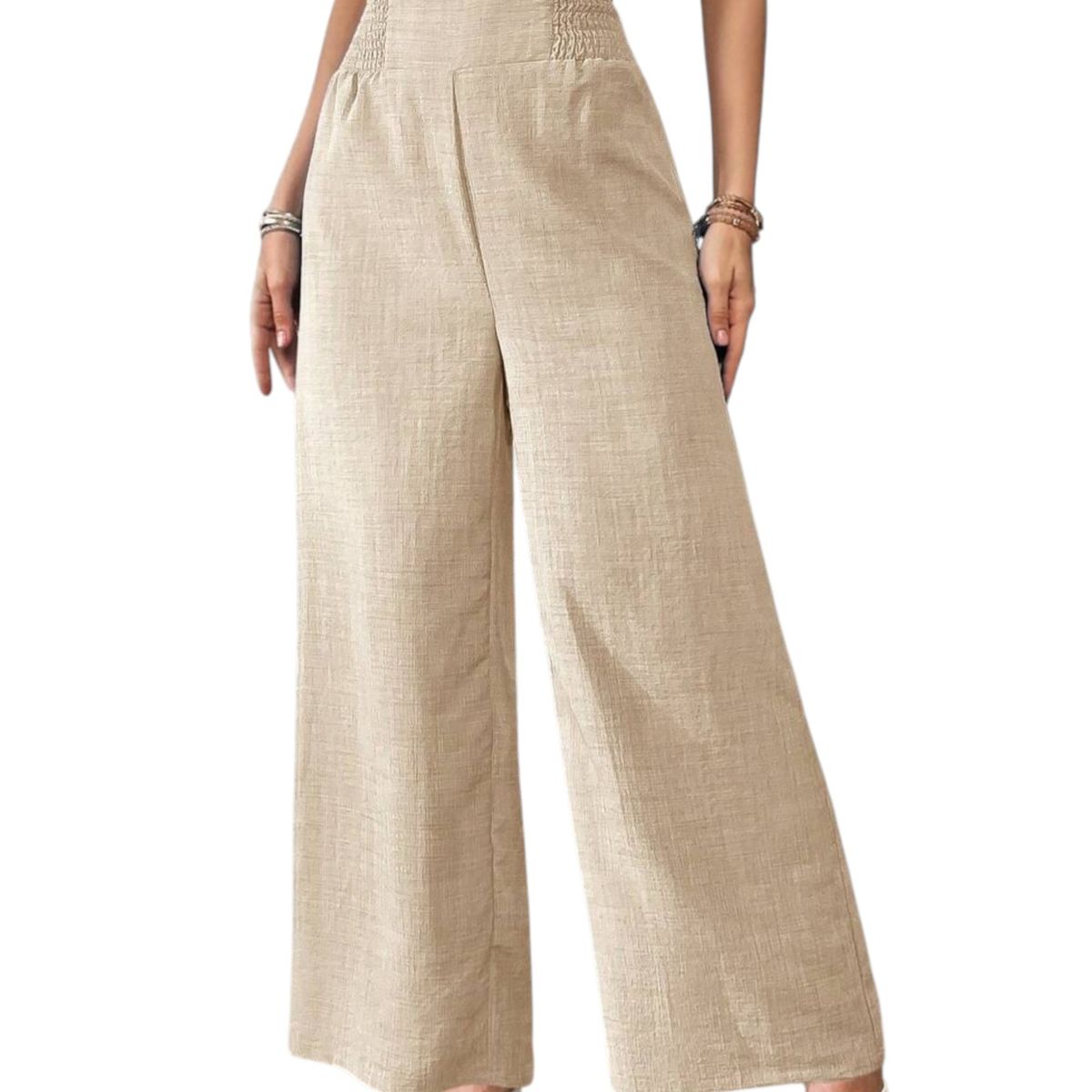 AGW - Pack 3 Pantalones Lino Mujer Colores Surtidos