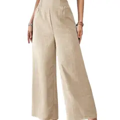 AGW - Pack 3 Pantalones Lino Mujer Colores Surtidos