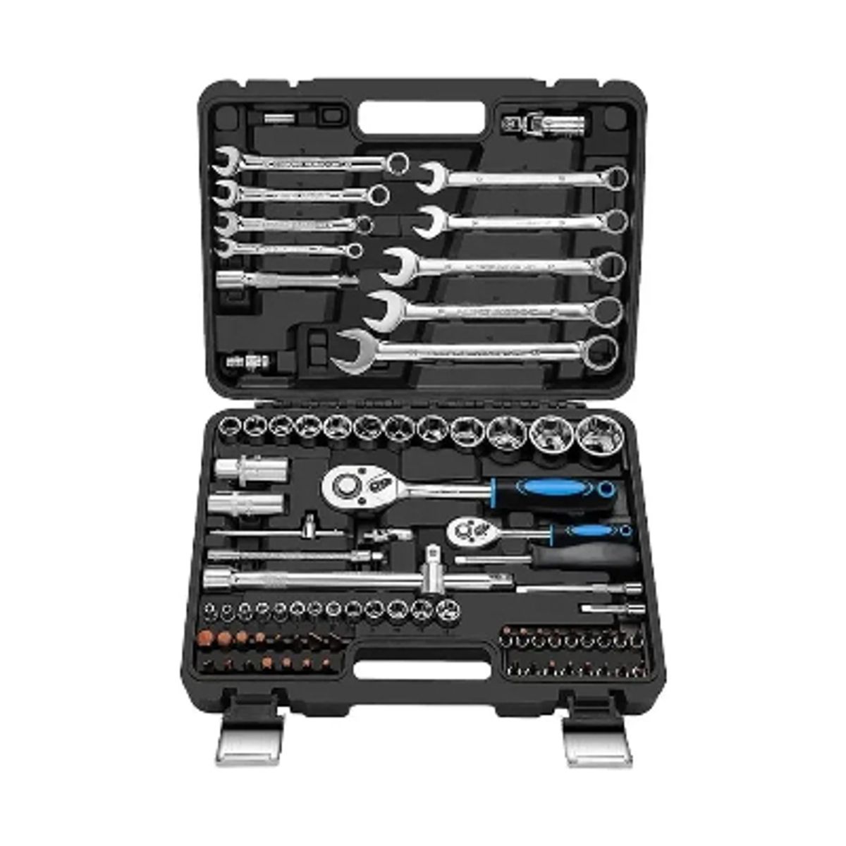 GENERICO - Caja Set Juego Dados Y Herramientas 82 Piezas Negro