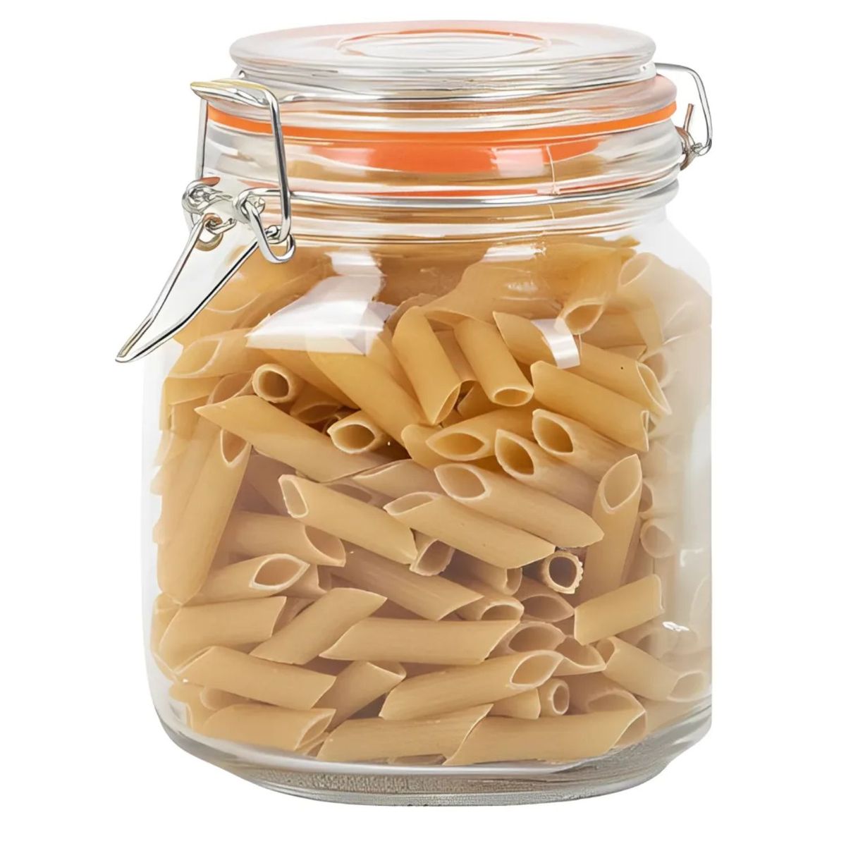 ALLEGRA - Frasco Vidrio Allegra Tapa Hermética 1 Litro Transparente Contenedor