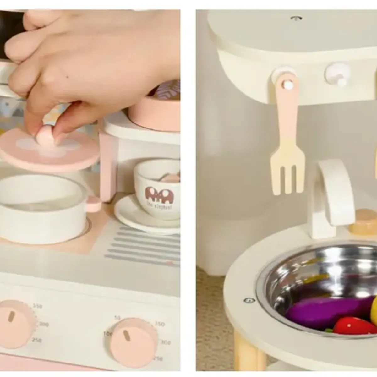KIDSCOOL - Cocina Infantil Con Cafetera Emily Rosada