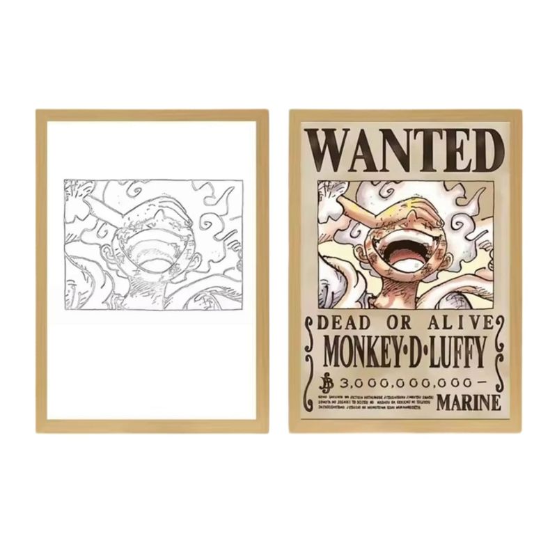GENERICO - Cuadro Cartel Luffy Gear 5 (Nika) 23x18cm