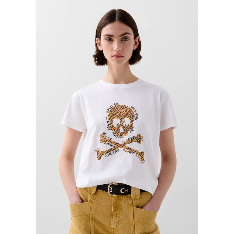 SCALPERS - CAMISETA CALAVERA ANIMAL PRINT