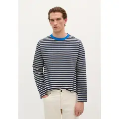 SCALPERS - POLERA RAYAS CUELLO CONTRASTE