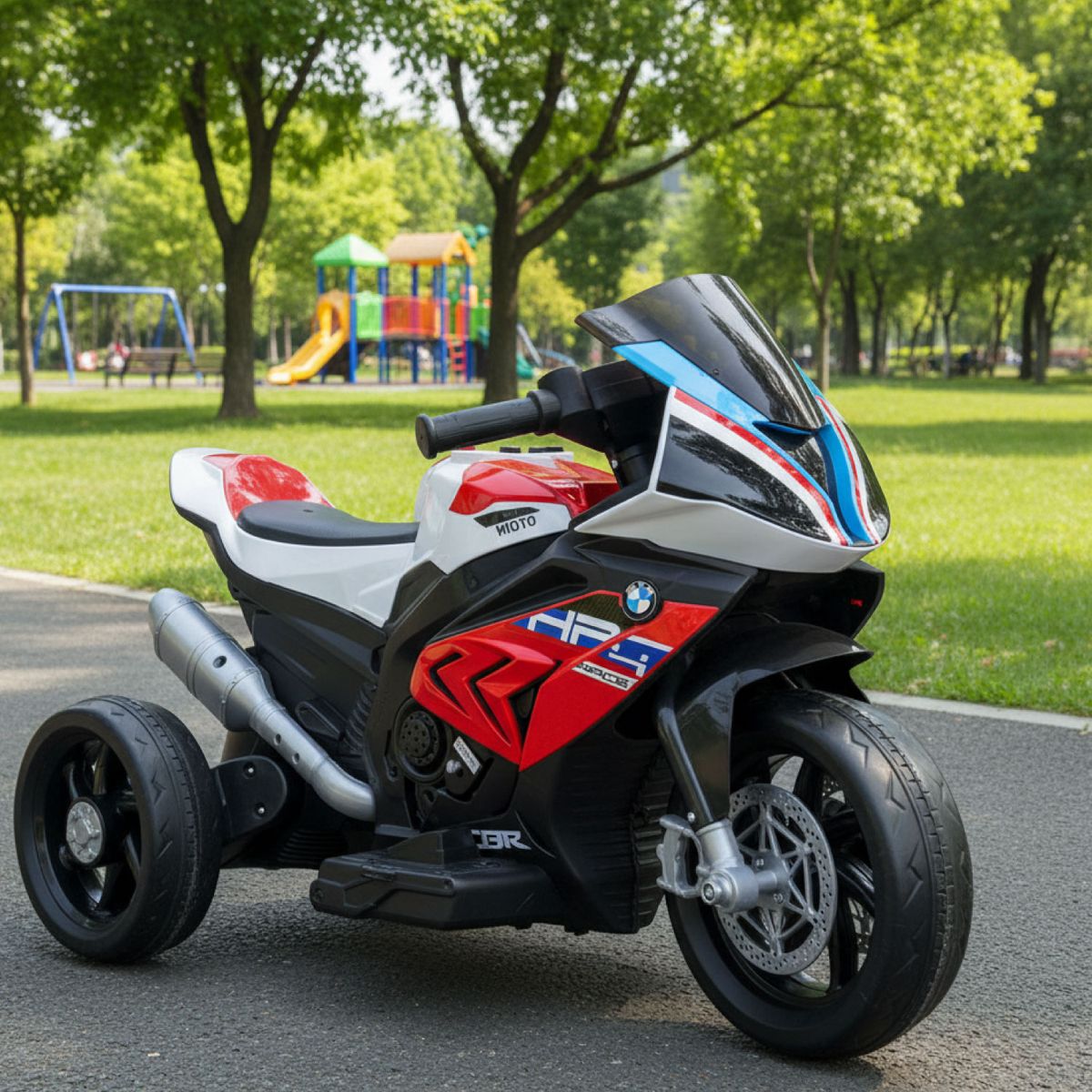 MUNDO ONLINE - Moto Niños Electrica 3 Ruedas HP4 Luces y Sonido