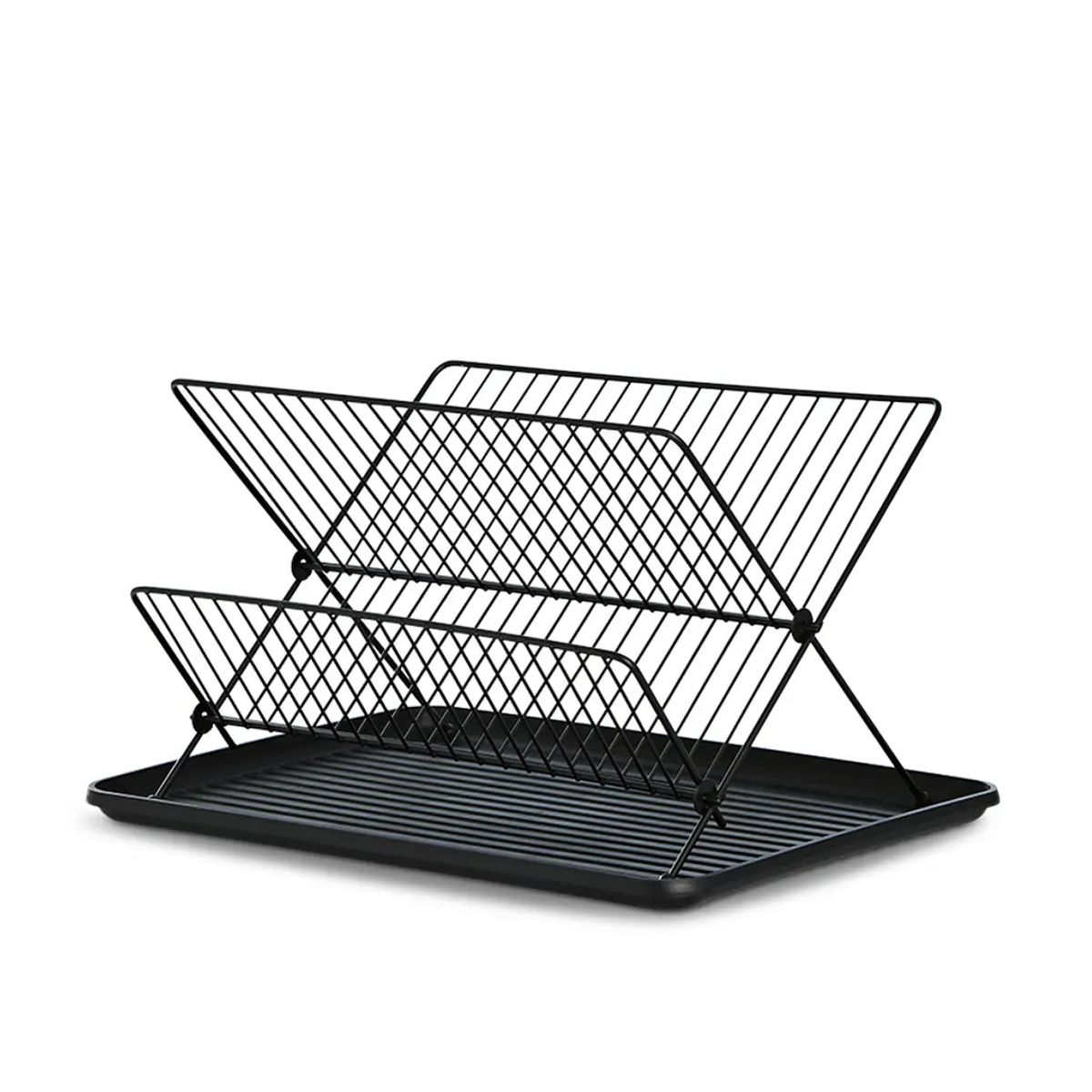 REGALITOLINDO CL - Secaplatos Plegable 34x32x42 cm - Metal Negro