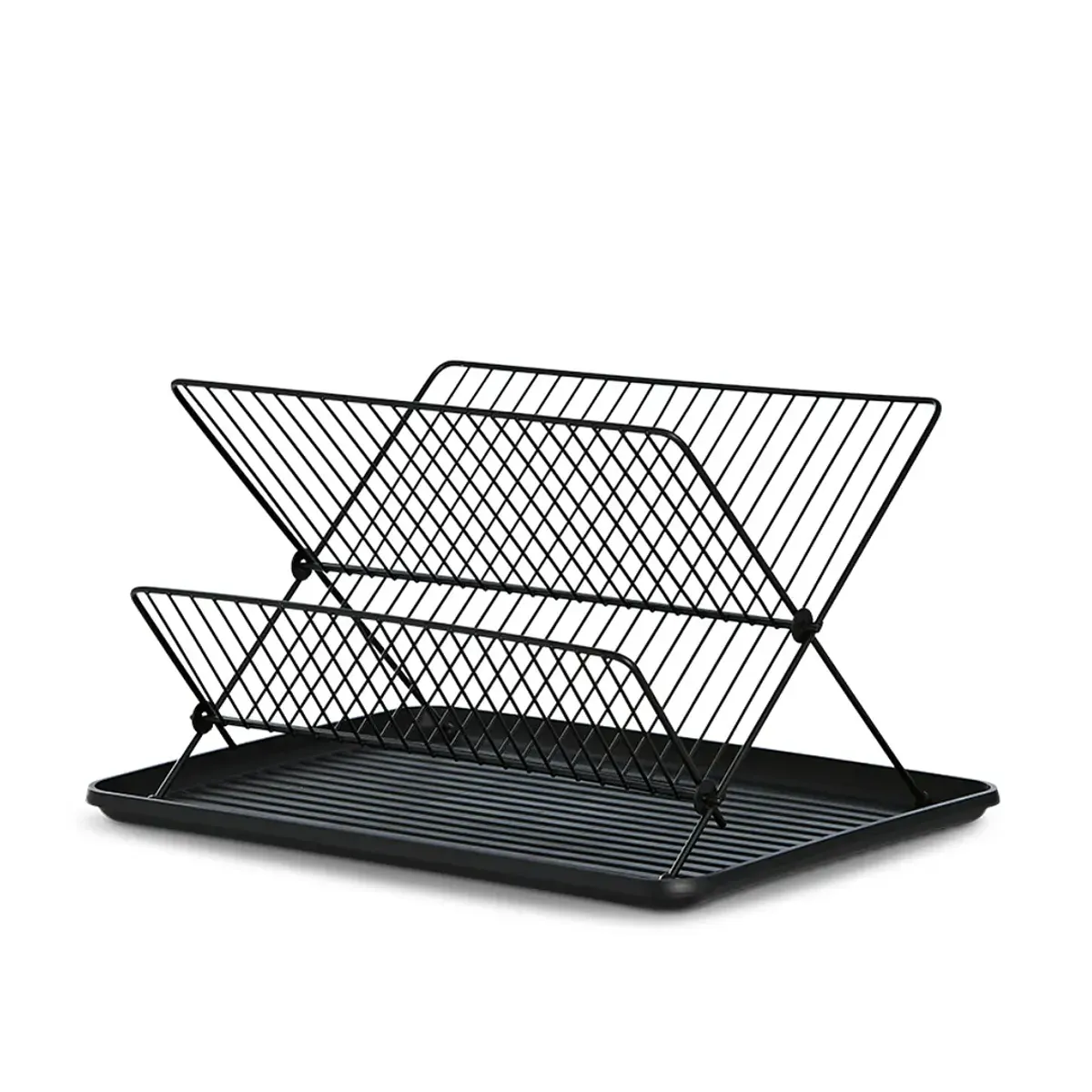 REGALITOLINDO CL - Secaplatos Plegable 34x32x42 cm - Metal Negro