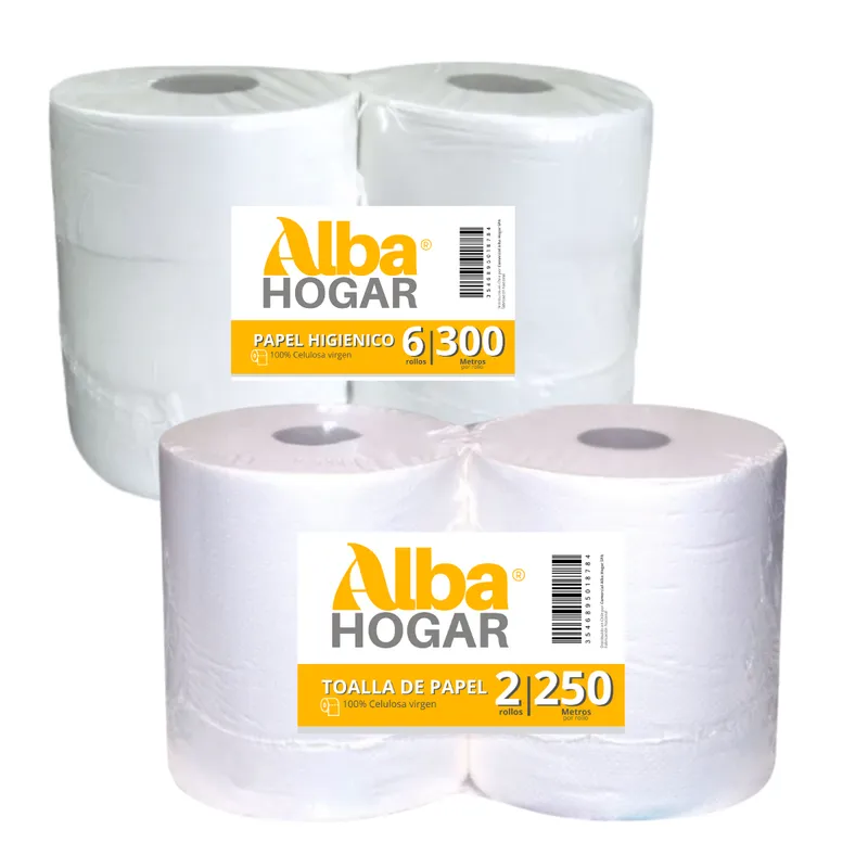 GENERICO - Papel Higiénico X6 Rollos + Toalla De Papel X2 Rollos Pack