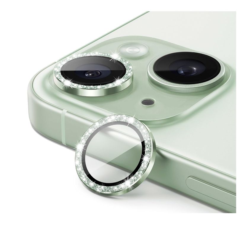 JOIGO - Protector De Lente De Camara Para iPhone 15/15 Plus Brillo Turquesa