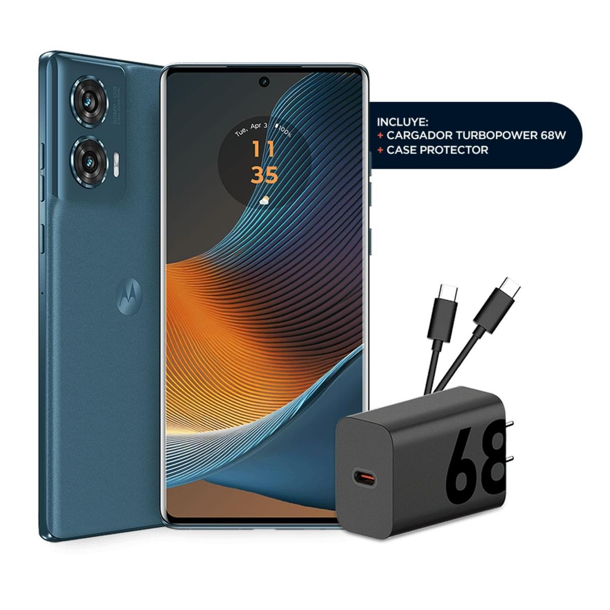 MOTOROLA - Motorola Edge 50 Fusion 256GB + 8GB RAM Verde Azulado - Nuevo y Sellado.