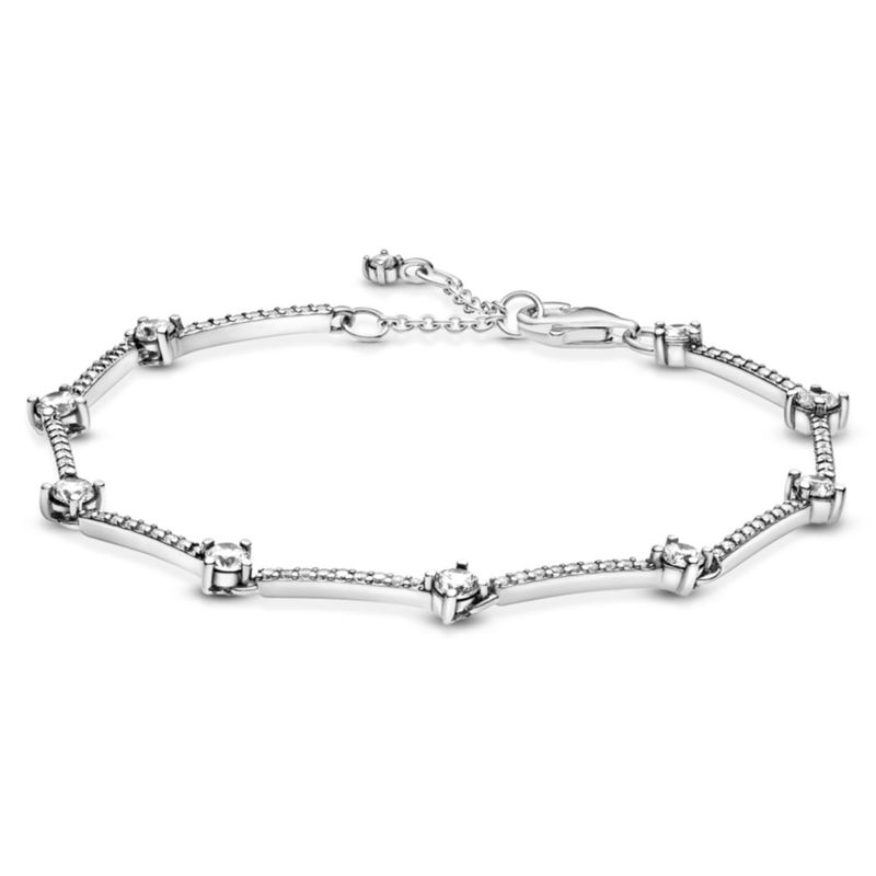PANDORA - Brazalete Barras De Pavé Brillante Mujer Pandora