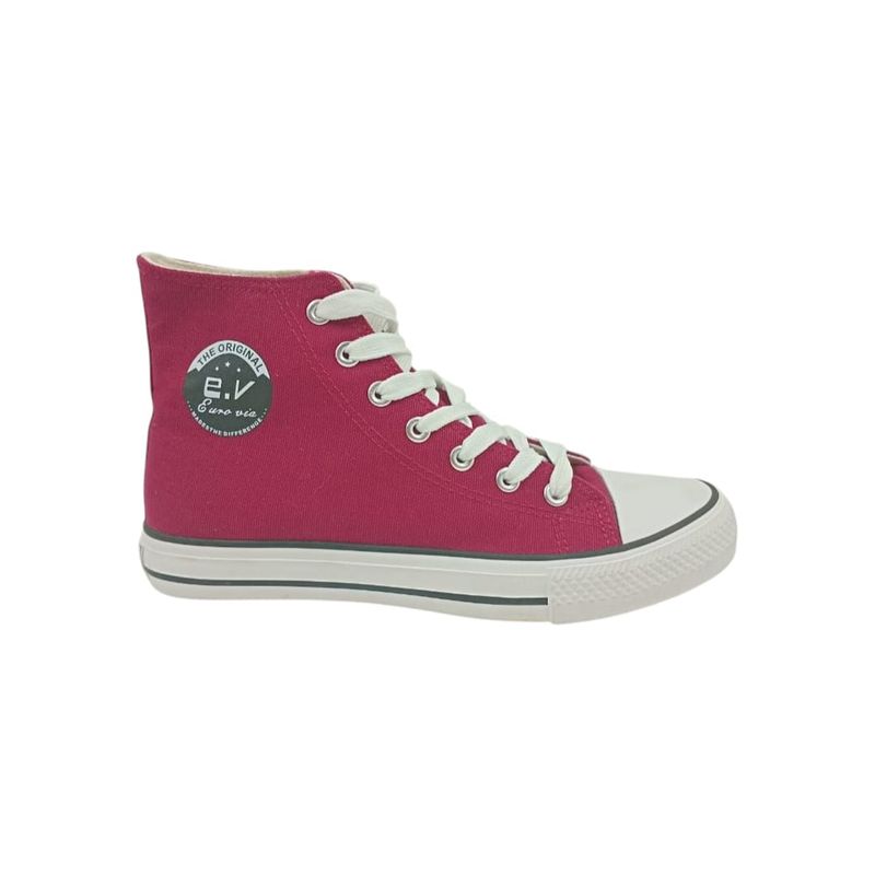 HERIEL - Zapatilla Burdeos Textil Caña Mujer
