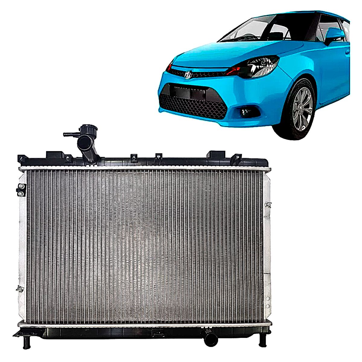 GENERICO - RADIADOR DE AGUA MEC PARA MG 3 1500 CC 2011-2019