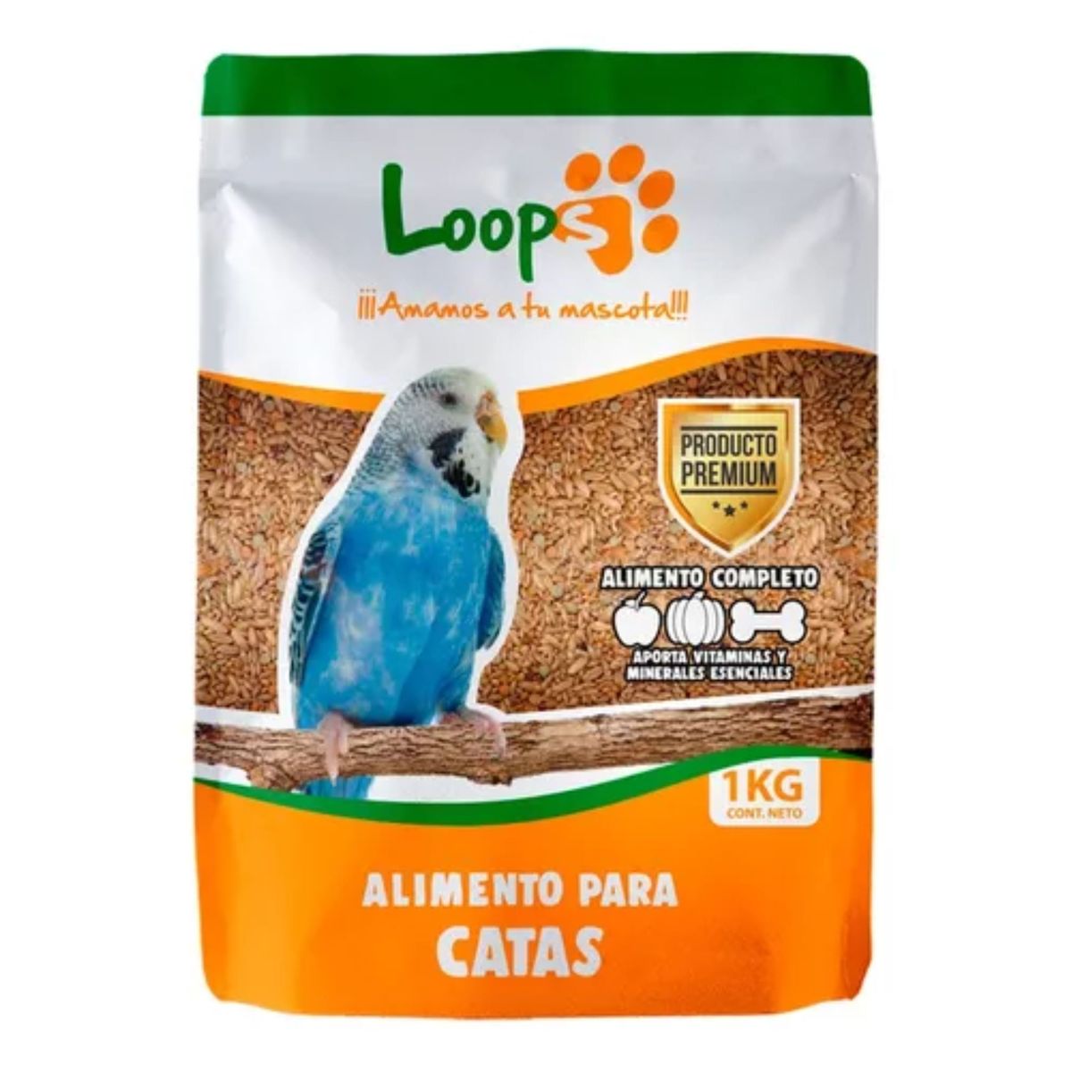 GENERICO - 3 kilos Alimento premium para catas mezcla semillas loops
