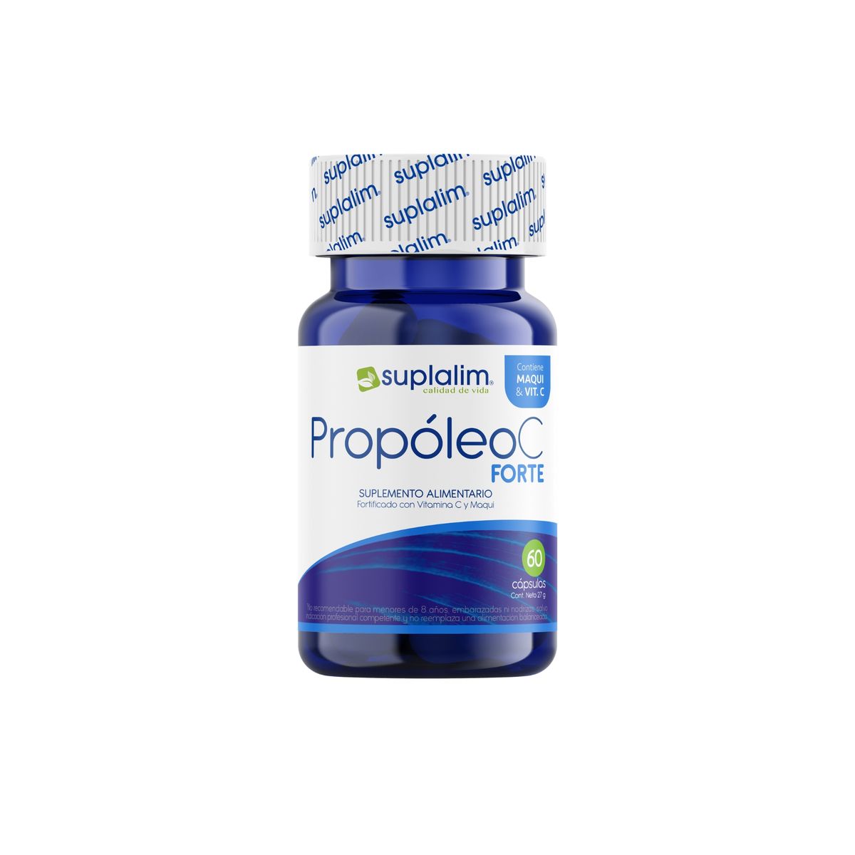 SUPLALIM - Propóleo C Forte – Suplemento con vitamina C, equinácea y extractos vegetales - 60 cápsulas