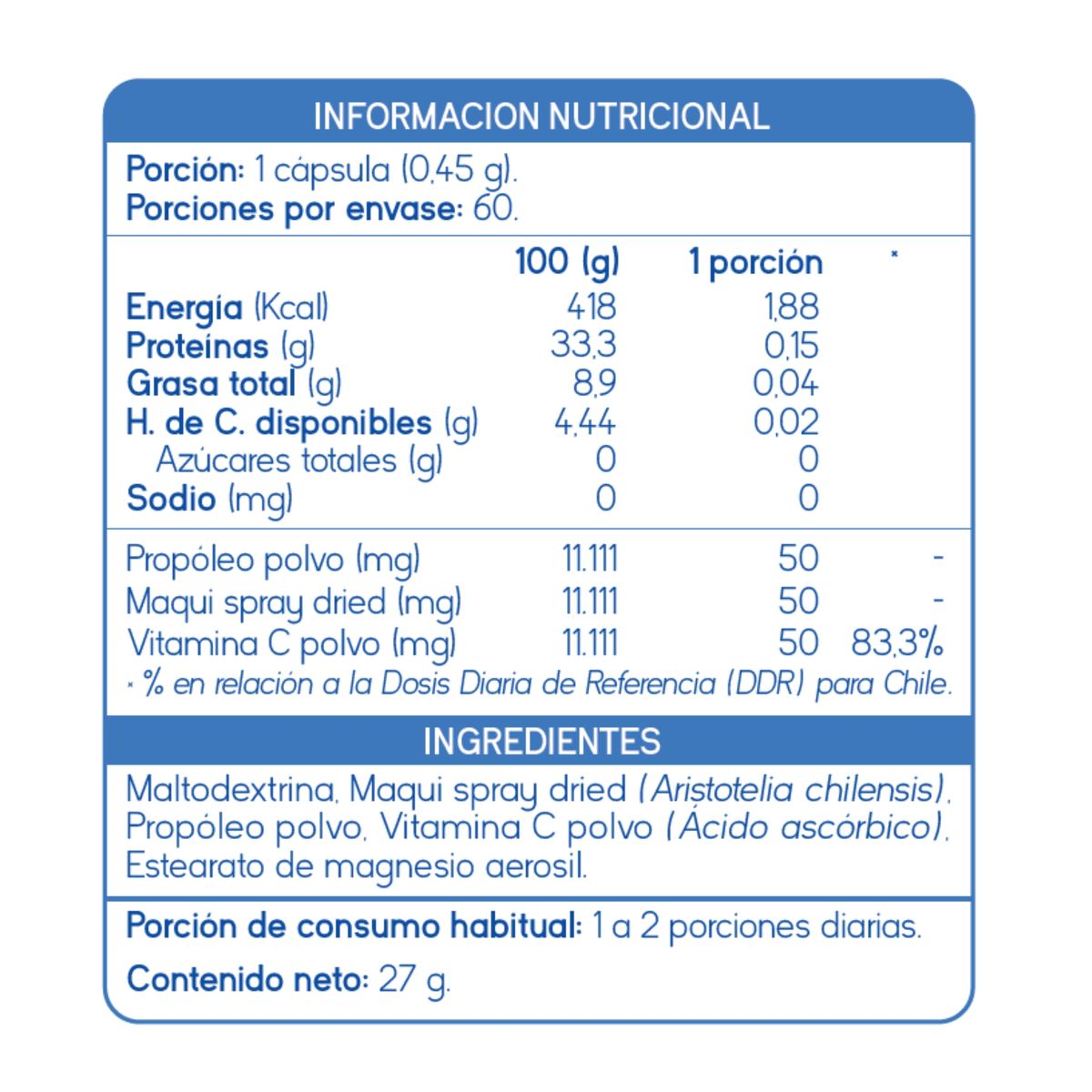 SUPLALIM - Propóleo C Forte – Suplemento con vitamina C, equinácea y extractos vegetales - 60 cápsulas