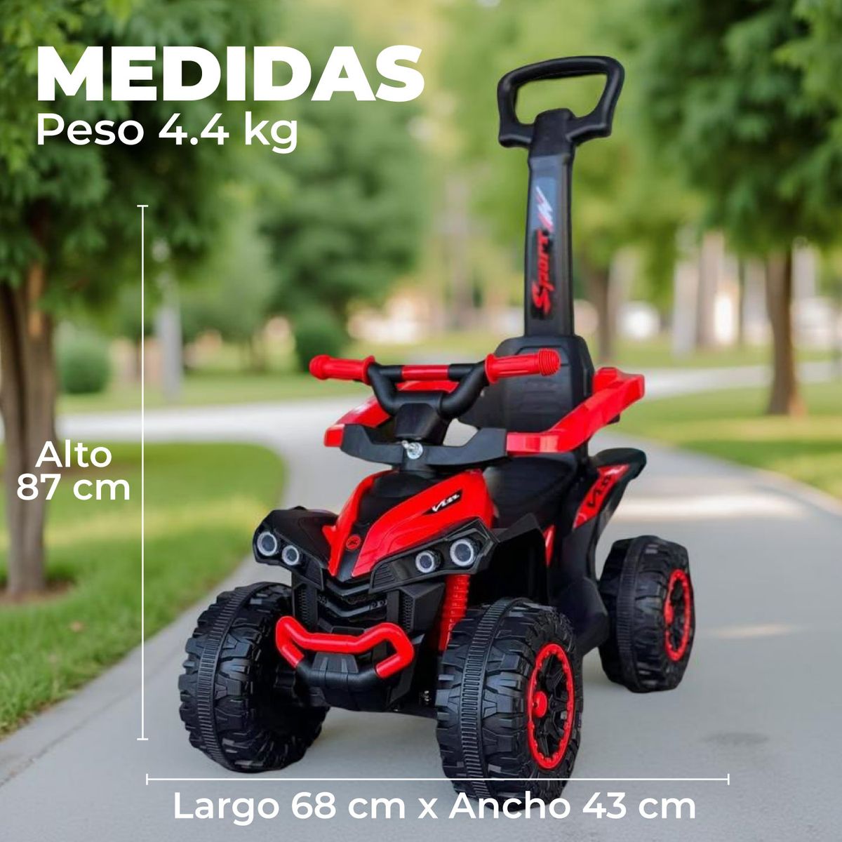 MUNDO ONLINE - Moto Niños Cuatrimoto Eléctrica Todo Terreno Mango Direccional