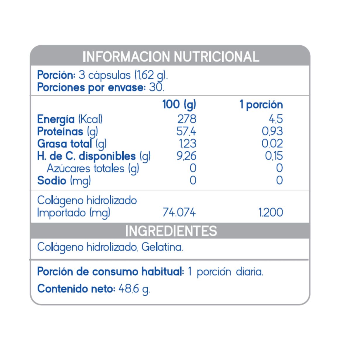 SUPLALIM - Regenera – Suplemento con colágeno hidrolizado tipo II - 90 cápsulas