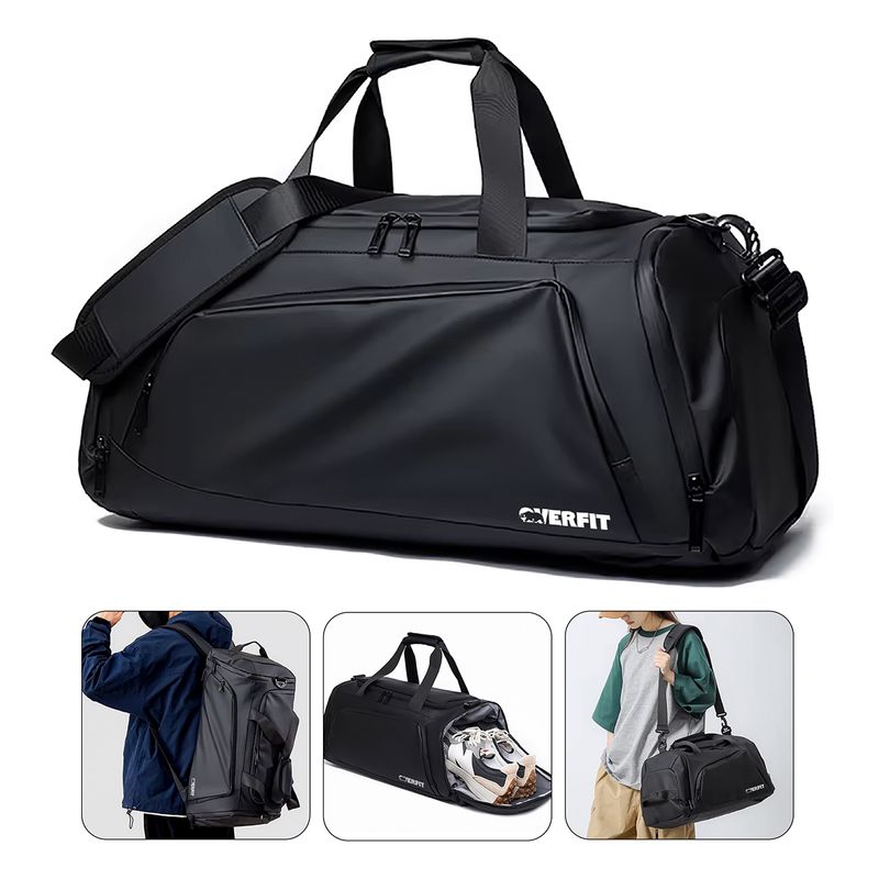OVERFIT - Bolso Deportivo Duffel Gym 3 en 1 Overfit Oxford Impermeable