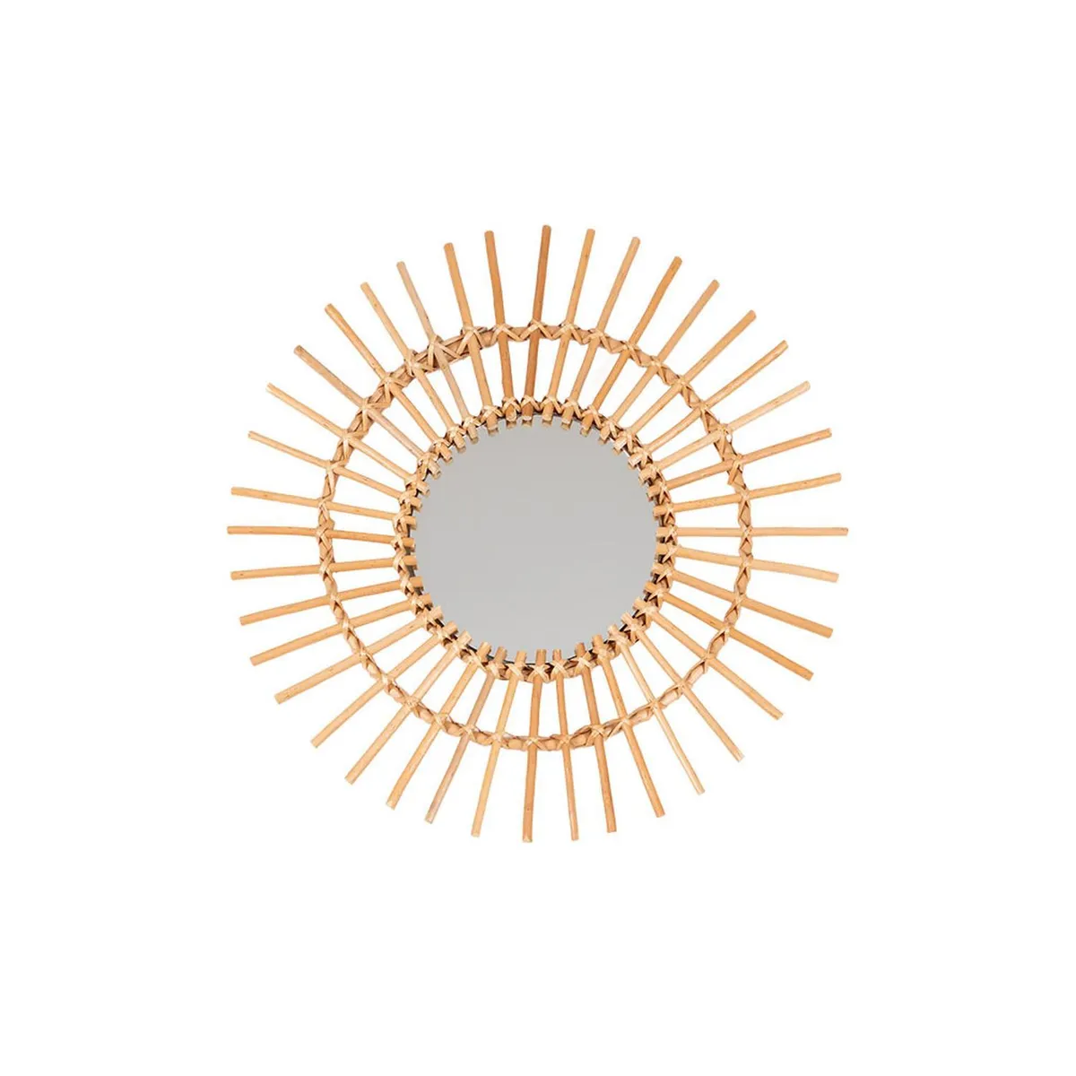 ATMOSPHERA - Espejo Redondo Decorativo Diseño Sol de Ratán Atmosphera
